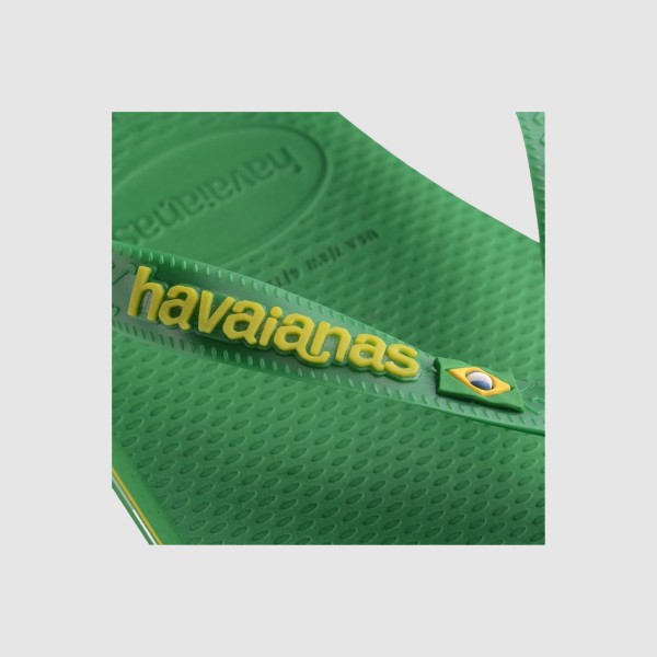 Havaianas Brazil Logo Neon Classics Ανδρικες Σαγιοναρες Πρασινες