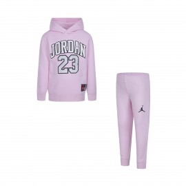 Jordan Jumpman Jersey Fleece 23 Label Hooded Παιδικο Σετ Ρουχων Ροζ
