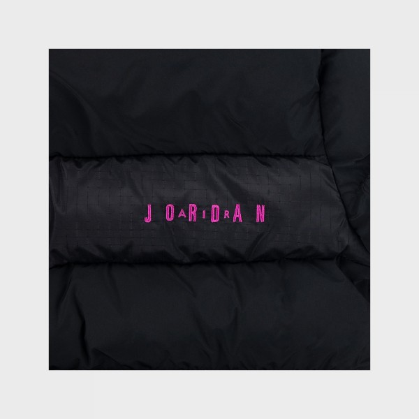 Jordan JDG Essentials Midweight Puffer Logo Hooded Παιδικο Μπουφαν Μαυρο - Μωβ