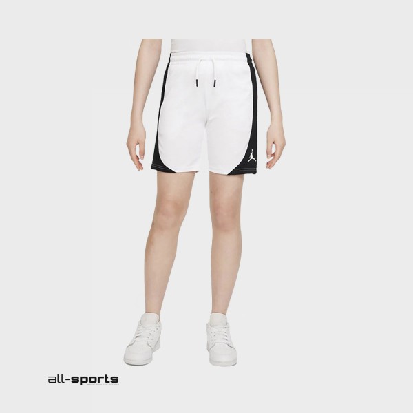 Jordan Jumpman Life Sport Dri Fit Εφηβικη Βερμουδα Λευκη - Μαυρη