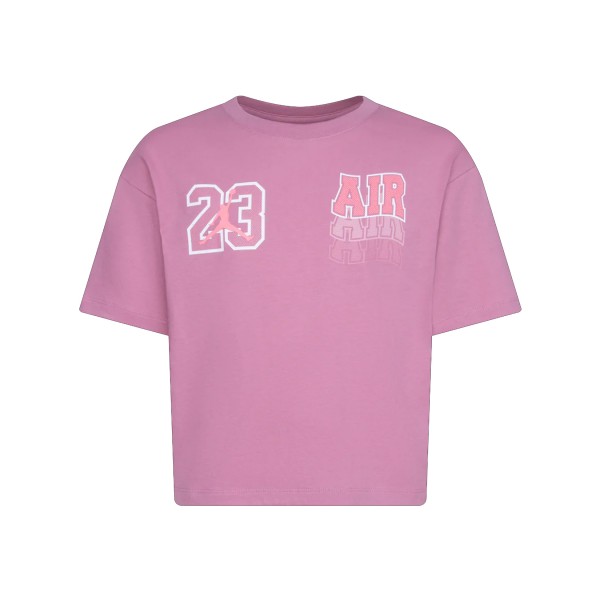 Jordan Jumpman 23 Air Wave SS Crop Εφηβικη Μπλουζα Ροζ