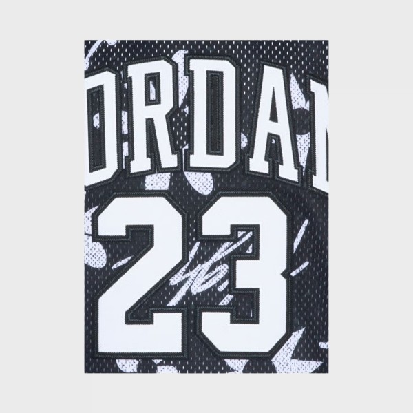 Jordan 23 All Over Print Jumpman Jersey Αμανικη Παιδικη Μπλουζα Μαυρη