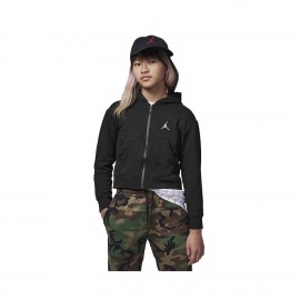 Jordan Essentials Boxy FZ Hooded Εφηβικη Ζακετα Μαυρη