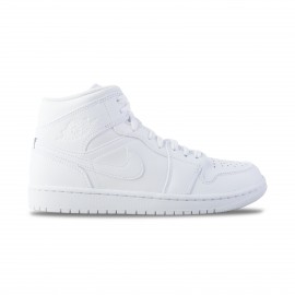 Jordan 1 Mid Ανδρικο Παπουτσι Λευκο
