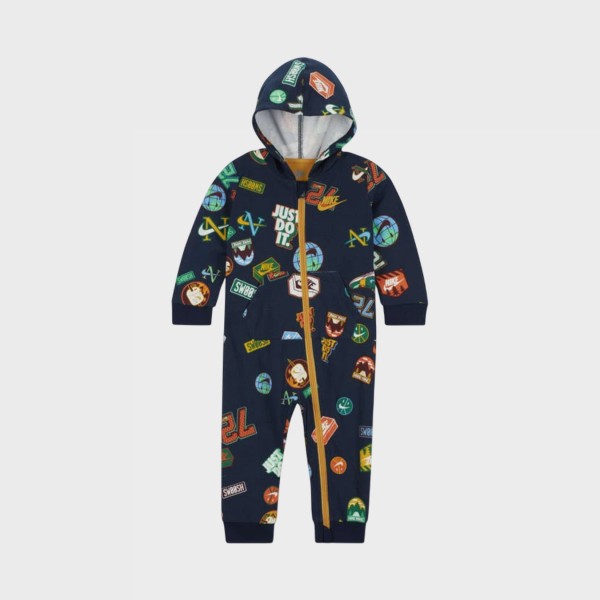 Nike Great AOP Hooded Ολοσωμη Βρεφικη Φορμα Πολυχρωμη
