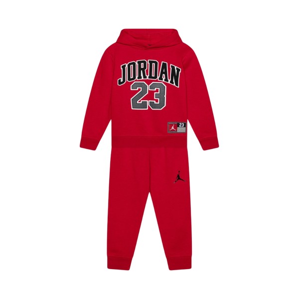 Jordan 23 Jersey Pack Fleece Hooded Εφηβικο Σετ Ρουχων Κοκκινο