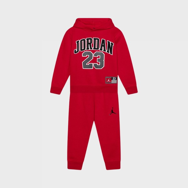 Jordan 23 Jersey Pack Fleece Hooded Εφηβικο Σετ Ρουχων Κοκκινο