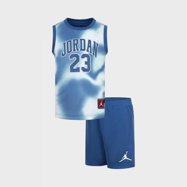 Jordan 23 AOP Little One Jersey And Shorts Παιδικο Σετ Ρουχων Μπλε