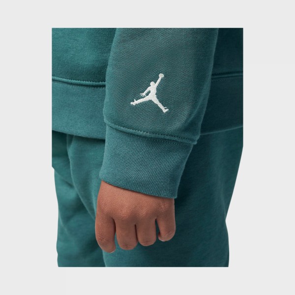 Jordan MJ Flight MVP HBR Fleece Crew Neck Παιδικο Σετ Ρουχων Πρασινο