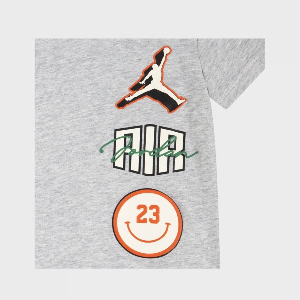 Jordan Jumpman Stacked Play Logo Βρεφικο Σετ Ρουχων Γκρι - Πρασινο