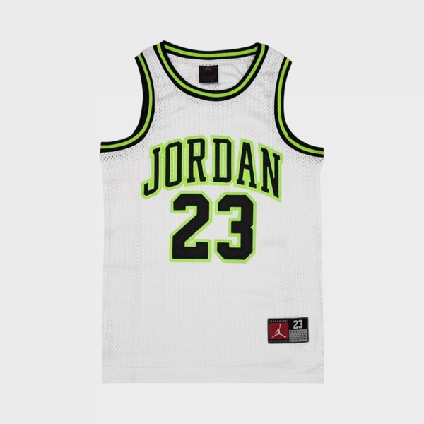 Jordan 23 Jumpman Air Embroidery Αμανικη Εφηβικη Μπλουζα Λευκο - Πρασινο