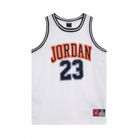 Jordan 23 Jumpman Air Embroidery Αμανικη Εφηβικη Μπλουζα Λευκο - Πορτοκαλι