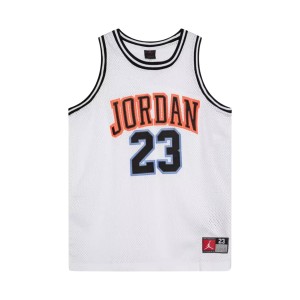 Jordan 23 Jumpman Air Embroidery Αμανικη Εφηβικη Μπλουζα Λευκο - Πορτοκαλι