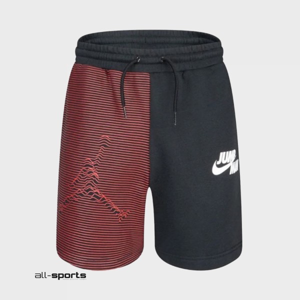 Jordan Jumpman x Nike Fleece Εφηβικη Βερμουδα Μαυρη 