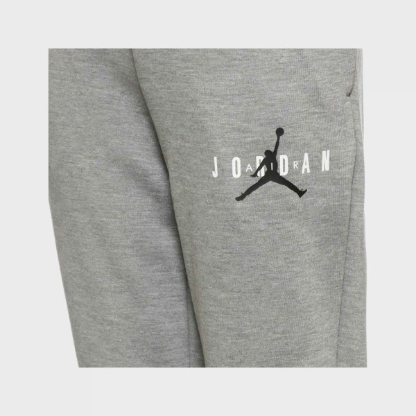 Jordan Jumpman Leg Logo Sustainable Εφηβικο Παντελονι Γκρι Ανοιχτο