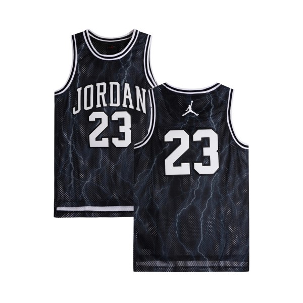 Jordan 23 All Over Print Jersey Εφηβικη Αμανικη Μπλουζα Μαυρη