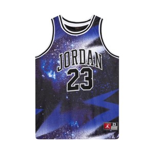 Jordan 23 All Over Print Jersey Εφηβικη Αμανικη Μπλουζα Μπλε - Μαυρo