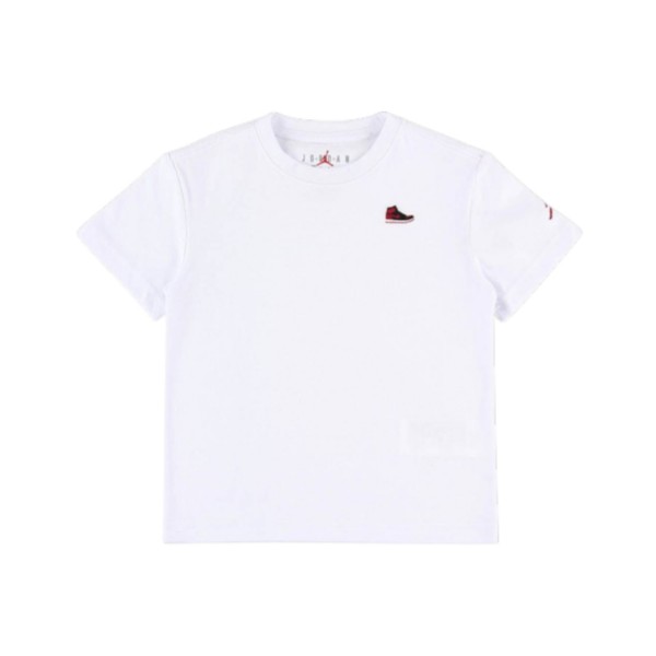 Jordan Air 1 Small Air Shoe Patch Εφηβικη Μπλουζα Λευκη