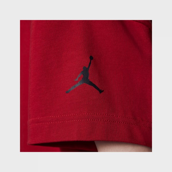 Jordan Air 1 Small Shoe Patch Εφηβικη Μπλουζα Κοκκινη