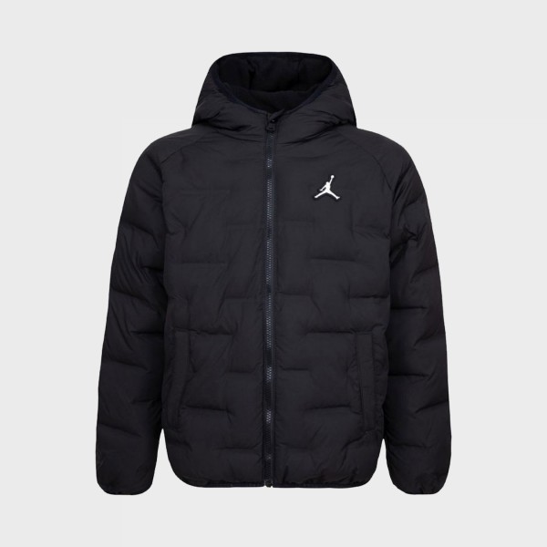 Jordan Welded Down Puffer Hooded Small Logo Παιδικο Μπουφαν Μαυρο