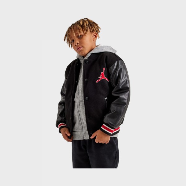 Jordan Varsity Graphic Back Small Logo Bomber Παιδικο Μπουφαν Μαυρο