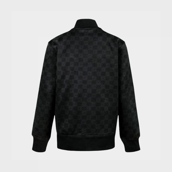 Jordan Monogram Crew Neck 23 All Over Print Εφηβικη Ζακετα Μαυρη