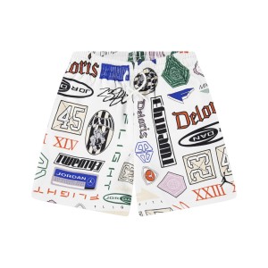 Jordan MJ Essentials AOP Graphics Fleece Εφηβικη Βερμουδα Λευκη