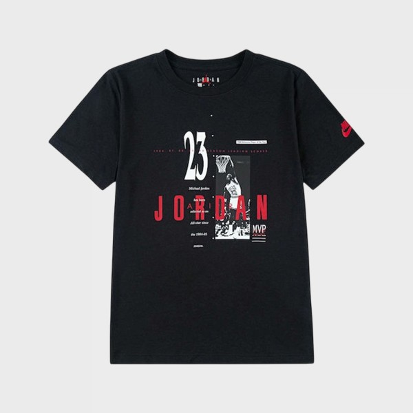 Jordan JDB MJ Brands GFX Crew Εφηβικη Μπλουζα Μαυρη