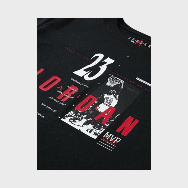 Jordan JDB MJ Brands GFX Crew Εφηβικη Μπλουζα Μαυρη