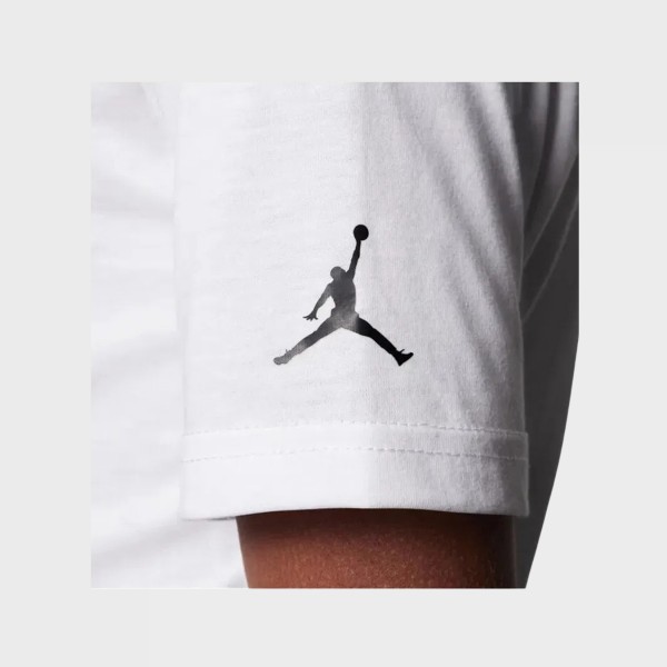 Jordan MJ Brand Photo SS Crew Εφηβικη Μπλουζα Λευκη