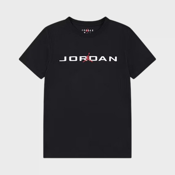 Jordan JDB MJ Air Stretch SS Crew Neck Παιδικη Μπλουζα Μαυρη