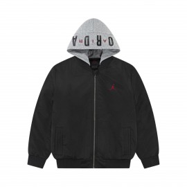 Jordan Big Logo Hooded Bomber Εφηβικο Μπουφαν Μαυρο