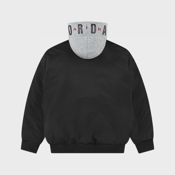 Jordan Big Logo Hooded Bomber Εφηβικο Μπουφαν Μαυρο