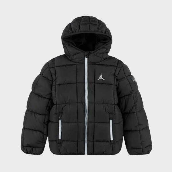 Jordan Essentials Midweight Puffer Dtyle Εφηβικο Μπουφαν Μαυρο