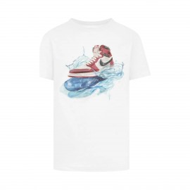 Jordan JDB AJ1 Graphic Wave SS Παιδικη Μπλουζα Λευκη 