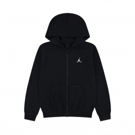 Jordan MJ Brooklyn Fleece Hooded Εφηβικη Ζακετα Μαυρη