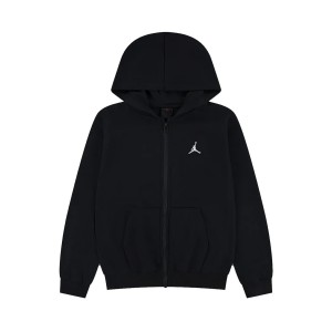 Jordan MJ Brooklyn Fleece Hooded Εφηβικη Ζακετα Μαυρη
