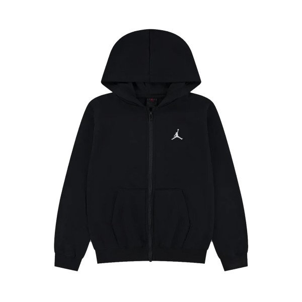 Jordan MJ Brooklyn Fleece Hooded Εφηβικη Ζακετα Μαυρη