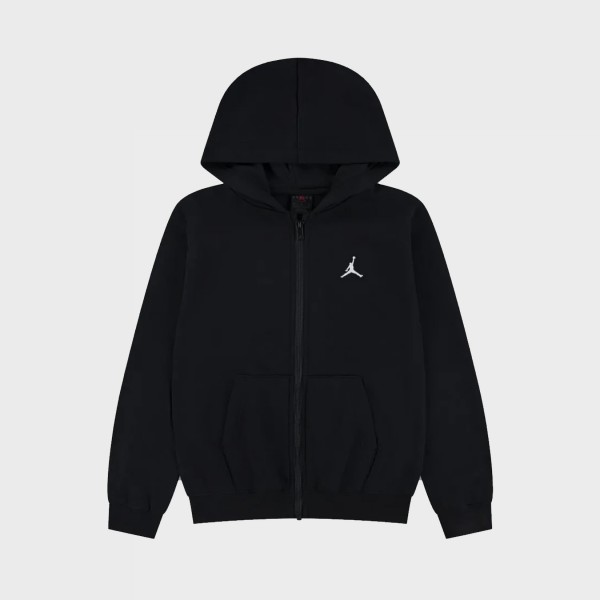 Jordan MJ Brooklyn Fleece Hooded Εφηβικη Ζακετα Μαυρη