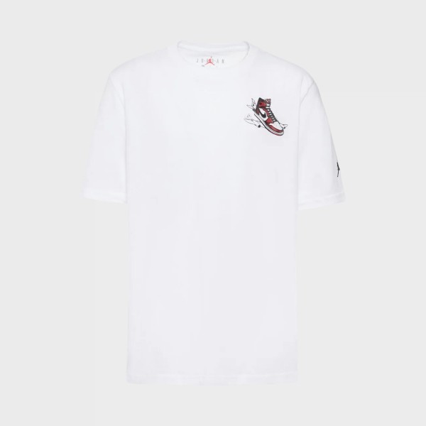 Jordan Air Has Landed Back Logo Εφηβικη Μπλουζα Λευκη