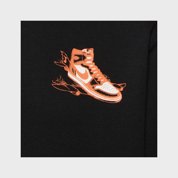 Jordan Air Has Landed Graphics Hooded Εφηβικo Φουτερ Μαυρο 