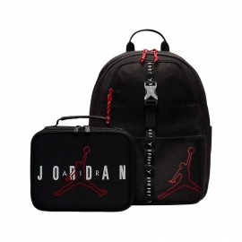 Jordan Air Back And Luncbox 18 Λιτρα Unisex Εφηβικη Τσαντα Μαυρη