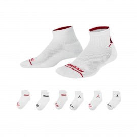 Jordan MJ Legend Ankle Box 6 Ζευγη Unisex Καλτσες Λευκες