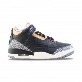 Air Jordan Jumpman 3 Retro Mid Unisex Παπουτσι Μαυρο - Χρυσο