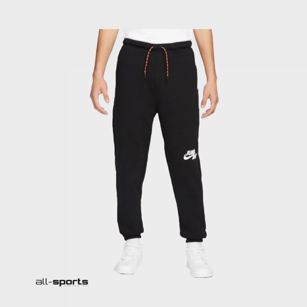 Jordan Jumpman Fleece French Terry Ανδρικο Παντελονι Μαυρο