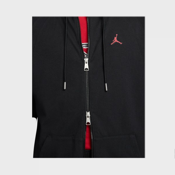 Jordan Essentials Warm Up Hooded Ανδρικη Ζακετα Μαυρη