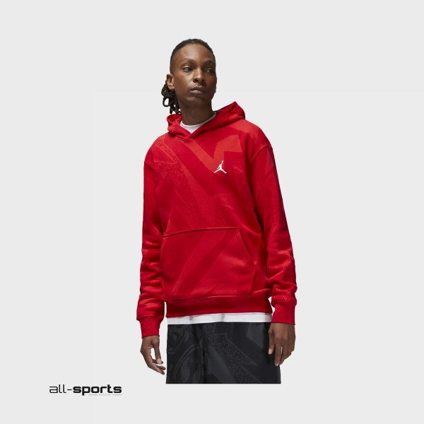Jordan Brooklyn Fleece Hooded Ανδρικη Φουτερ Κόκκινη