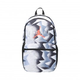 Jordan Jam HBR 23 Λιτρα Logo Prints Unisex Εφηβικη Τσαντα Πλατης Λευκο - Μαυρο