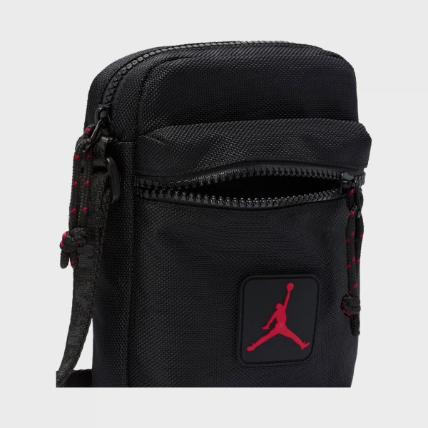 Jordan Rise Festival Messenger 1 Λιτρο Crossbody Τσαντακι Μαυρο 