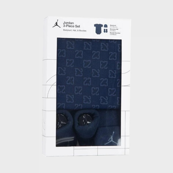 Jordan Essentials Monogram AOP 3 Τεμαχια Βρεφικο Σετ Μπλε